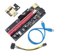Zerodeko Scheda Alimentatore 16x Pcie Professionale 1x Doppio e Adattatore a 6pin Materiale Lega per Ridurre Carico della Scheda Madre