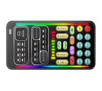 Zerodeko Scheda Audio Mini Cambia Voce Portatile Effetti Sonori e Riduzione Rumore per Streaming Live su Telefono e Pc, Mixer Audio Professionale USB per Trasmissioni e Registrazioni