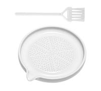 Zerodeko Schiacciapatate e Spremiaglio in Ceramica per Verdure e Aglio, Set 1 Pezzo con Pennello per Pulizia, Utensile Manuale per Cucinare e Preparare Purè e Condimenti