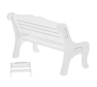 Zerodeko Seggiolina Pastorale Panca Da Giardino in Miniatura Miniature Per L'artigianato Sedie Sedia Da Giardino Arredamento Mini Mobili Mini Del Parco Di Legno Bianca