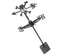 Zerodeko Segnavento in Ferro Nero Stile Retro Decorazione Teschio per Giardino Esterno, Resistente alle Intemperie e Facile da Installare, Ornamento da Giardino per Tetto