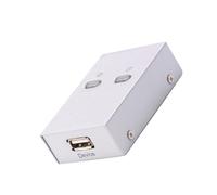 Zerodeko Selettore USB 2.0 Condivisione Automatica Periferiche Stampante, Commutatore Doppio Porta per Ufficio e Uso Domestico, Compatibile con più PC