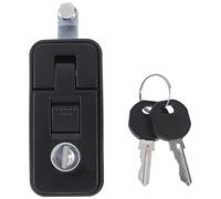 Zerodeko Serratura a Compressione Regolabile per Porte Armadietti con Chiavistello Nascosto, Leva di Bloccaggio in Lega di Zinco Nera per Camper, Barche e Cassette Attrezzi, Installazione