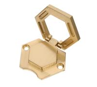 Zerodeko Set 1 Pomello Esagonale Pieghevole in Rame Dorato per Mobili, Pomello per Cassettiere e Armadi, Accessori per Mobili Design Sicuro e Adatto a Camera da Letto e Guardaroba