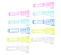 Zerodeko Set 10 Pezzi Anelli per Lavorare a Maglia in Plastica Multicolore Strumenti Portatili per Uncinetto e Maglieria Protezione Dita e Guida Filo per Lavoro Artigianale