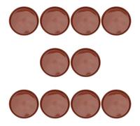 Zerodeko Set 10 Pezzi Sottovasi Rossi in Plastica per Vaso Piante e Bonsai, Resistenti al Calore per Balcone e Superfici Domestiche