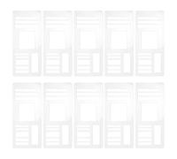 Zerodeko Set 10 Stencil Acrilici Flessibili per Planner e Checklist, Modelli di Layout per Calendario Fai da Te e Scrapbooking, Strumenti Riutilizzabili per Organizzazione