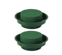 Zerodeko Set 12 Ciotole e Spugne Floreali Rotonde Verde, Forte Assorbimento Acqua, Accessori Fango Floreale Fai da Te per Composizioni e Decorazioni Matrimonio, Compleanni e Centrotavola