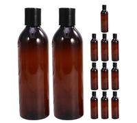 Zerodeko Set 12 Flaconi Dispenser da Viaggio 250 Ml, Bottiglie Plastiche Riutilizzabili con Tappo a Pressione Anti-perdita, Contenitori Portatili per Shampoo e Lozioni, per Viaggi