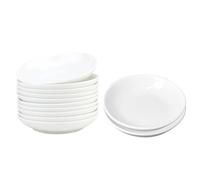 Zerodeko Set 12 Piatti in Ceramica Bianca per Calligrafia, Vassoi Portainchiostro e Porta Pennelli Versatili, Leggeri e Portatili, per Pittura a Inchiostro e Cultura Artistica Cinese