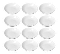 Zerodeko Set 12 Piatti in Ceramica Rotondi per Calligrafia e Pittura, Multiuso Senza Bave per Amanti della Scrittura e Studenti