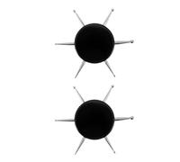 Zerodeko Set 2 Pezzi Strumenti la Progettazione delle Unghie in Acciaio Inossidabile e Acrilico Nero, Penna Dotting Multifunzione per Manicure Uso Quotidiano e Eventi Speciali