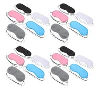 Zerodeko Set 20 Pezzi Maschere per Dormire Oscuranti Leggere, Mascherine per Occhi da Viaggio Cinturino Regolabile, Morbide Maschere per Adolescenti e Adulti per Sonno Profondo e Relax