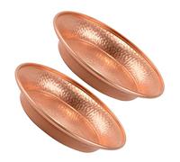 Zerodeko Set 2pezzi Ciotole in Rame per Offerte Sacre Design Tibetano, Multiuso e Lavorazione Fine, per Meditazione e Decorazione Casa e Ufficio