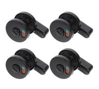 Zerodeko Set 4 Pezzi Serrature per Porta Bagno Pubblico Indicatore di Privacy Occupato, Maniglia Rotante in Plastica Nera, per Ristoranti e Biblioteche