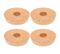 Zerodeko Set 4 Pezzi Tappi in Legno per Vasi Idroponici Copertura Raffinata Design Forato Adatto per Fioriere su Scrivania Ufficio e Spazi Ridotti
