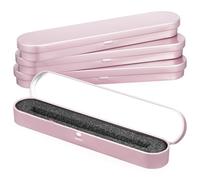 Zerodeko Set 4 Scatole Portapenne con Cuscinetto Interno in Metallo e Capacità Moderata Design Raffinato e Protezione Imbottita, Custodia Rigida Resistente per Ufficio e Scuola