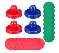 Zerodeko Set 4 Spingitori da Air Hockey 96mm e 16 Dischi in Plastica 64mm Base in Feltro, Accessori per Tavolo da Gioco Hockey ad Aria, Ricambi per Sala Giochi e Sport