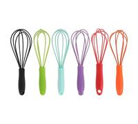 Zerodeko Set 6 Pezzi Mini in Acciaio Inossidabile Silicone, Portatile per Sbattere Uova e Uso in Cucina e Pasticceria, Accessori Cucina Pratici e Resistenti