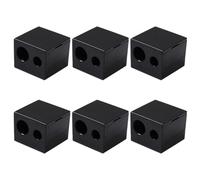 Zerodeko Set 6 Pezzi Temperamatite per Sopracciglia a Doppio Foro Coperchio in Plastica, Strumento Cosmetico Compatto per Matite Eyeliner e Labbra, per Trucco da Viaggio