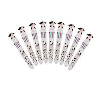 Zerodeko Set 8 Penne Sfera Retrattili per Design Ergonomico e Punta 0.5mm in Plastica, Penne Colorate per Scrivere e Disegnare a Scuola