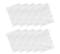 Zerodeko Set da 10 Sacchetti per Parrucche in Raso Bianco Coulisse, Borsa da Viaggio per Parrucche Multiple, Tessuto Liscio e Morbido per Protezione e Trasporto Professionale
