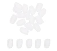Zerodeko Set da 20 Naselli per Occhiali in Silicone Bianco Antiscivolo, Cuscinetti Morbidi per Montature, Accessori per Protezione Naso e Stabilità Occhiali Durante Attività