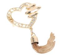 Zerodeko Set da 3 Fibbie Decorative in Lega di Zinco Oro a Forma di Cuore Nappine Leggere per Accessori Borse Eleganti Adatte a Diverse Occasioni