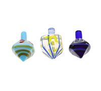 Zerodeko Set Da 3 Gyros Per Hanukkah Elegante Dreidel Classico Gioco Dreidel Regalo Ebraico In Vetro Fatto A Mano Hanukkah
