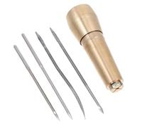 Zerodeko Set da 6 Punteruoli in Rame per Cucito a Mano, Piccoli Strumenti Portatili Ergonomici per Riparazioni Artigianali di Pelle, Scarpe e Borse, per Uso Domestico e Fai da Te