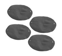 Zerodeko Set di 4 Dischi assorbenti per tornio in Argilla, con Doppio Foro per rifinitura, Supporto e Come Tappetino da Lavoro per Argilla, Accessori per Utensili in Ceramica, Colore Grigio.