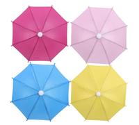 Zerodeko Set di 4 ombrellini Parasole per Piante, Mini coperture Parasole Carine per vasi di Fiori, Piante grasse, Accessori per in Vaso da Esterno, 10,6" X13,78 H