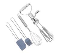 Zerodeko Set Di 4 Utensili Da Forno Sbattitore Manuale Rotante Per Uova Frusta Per Uova Portatile Sbattitore Portatile Mescolatore Per Impasto A Immersione