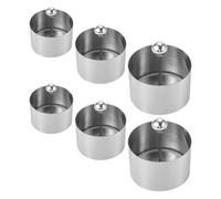 Zerodeko Set di 6 Anelli Rotondi in Acciaio Inossidabile per Modellare Piatti Freddi, Design Compatto e Riutilizzabile, per Banqueting e Cucine Professionali