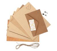 Zerodeko Set di Carta e Buste Vintage A5 72 Pezzi, Carta da Lettere Kraft Resistente con Motivi Retrò, Set Cancelleria per Scrivere Lettere Personali e Inviti per Eventi