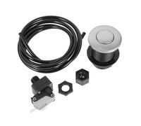 Zerodeko Set Interruttore Aria in Acciaio Inox e Abs per Smaltimento Rifiuti Alimentari, Kit Accessori per Vasca da Bagno Pulsante Pneumatico Compatibile, Ricambi Idraulici per Uso