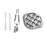 Zerodeko Set per Conchiglie in Inossidabile Argento Accessori da Cucina e Separato a 12 Scomparti e Raccolta di Lumaca Adatto per Lavastoviglie