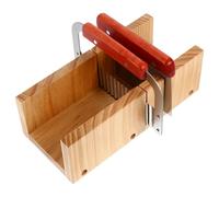 Zerodeko Set Taglierina per Sapone in Legno Fessure Doppie, Affettatrice Dritta e Ondulata, Utensile per Taglio Sapone Fatto a Mano, Accessori Fai da Te per Artigianato Saponi, per Uso