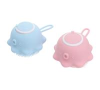 Zerodeko Spazzola da Bagno per a Forma di Medusa in Silicone Set 2 Pezzi Corda Appendibile Anti-Caduta Spazzola per Doccia Delicata e Resistente per Bagnetto Ragazzo Ragazza