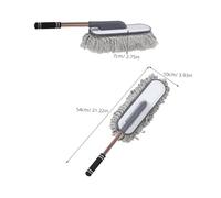 Zerodeko Spazzola Lavaggio Auto con Telescopico Mop Morbido per Esterni Scopa Duster per Pneumatici e Strumento Pulizia Veicoli Efficienza Elevata