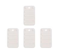 Zerodeko Spessori di Livellamento per Mobili in Plastica Bianca, Set da 4 Pezzi Superficie Scanalata Antiscivolo, Cuneo Impilabile per Gambe di Divani, Tavoli e Letti, Accessori Fai da Te