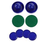 Zerodeko Spingitori Air Hockey Blu 96Mm e Dischi Blu 64Mm 2 Spugne per Tavolo da Gioco, Set Ricambi per Divertimento Familiare e Sostituzione Accessori Usurati