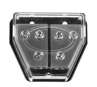 Zerodeko Splitter per cavi di alimentazione autoradio - Ingresso 2 Gauge, uscita 4 Gauge - Supporto per blocco di distribuzione amplificatore - Protezione circuito altoparlanti per auto - Ricambio per