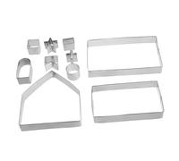 Zerodeko Stampini Biscotti Natale Acciaio Biscotti Gingerbread House Accessori per Dolci Natalizi Resistenti e Facili da
