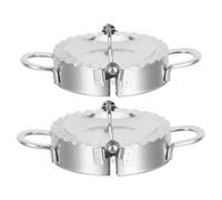 Zerodeko Stampo per Ravioli in Acciaio Inossidabile 2 Pezzi Pressa Manuale Versatile per Raviolini e Bao, per Cucina Familiare e Feste