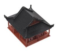 Zerodeko Statua Miniatura Pagoda in Plastica Marrone per Bonsai e Miniature Giapponesi, Decorazione da Giardino in Stile Asiatico Design Multistrato Unico per Paesaggi in Miniatura