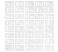 Zerodeko Stencil Lettere Grandi e Simboli A5 in Plastica Riutilizzabili Set da 40 Pezzi per Pittura su Tessuto Stencil per e Lavori Artigianali Modelli per Graffiti Fai da Te su Vestiti