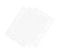 Zerodeko Stencil per Pittura Lettere, Numeri e Simboli, Righello B5 in Plastica Trasparente, 3 Pezzi per Album, Diario e Progetti Artistici Fai da Te