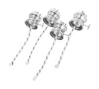 Zerodeko Stoppini per Lampada ad Olio per Illuminazione D'emergenza e Atmosfera Romantica Design Classico Vintage Set 4 Pezzi in Cotone con Base in Lega di Zinco Regolabile