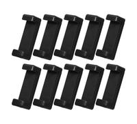 Zerodeko Supporti per Treppiedi per Smartphone 1/4 Set da 10 Pezzi, Clip per Telefono in Plastica Nera Manopola di Serraggio e Cuscinetto Antiscivolo, Accessori per Foto e Video per Live